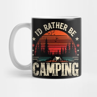 I'd Rather Be Camping Wilderness Woods Adventure Men's Mug